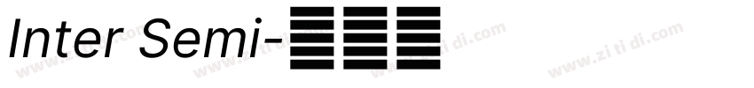 Inter Semi字体转换